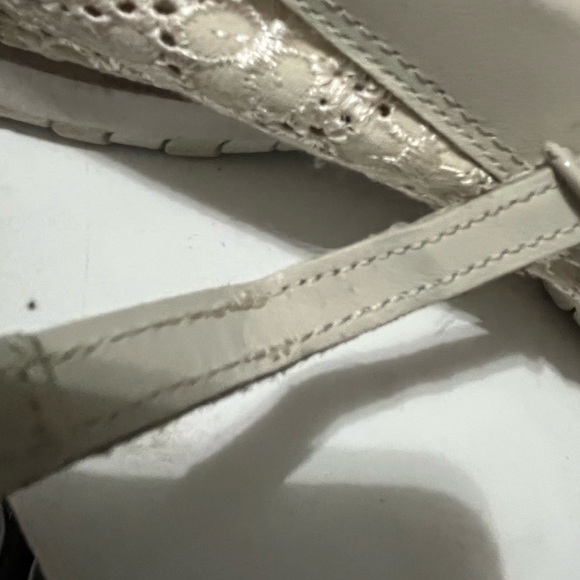 Skechers Active Bikers Luxe Off White Lace Z Strap Mary Jane Shoes Women's 9.5 - Picture 14 of 16